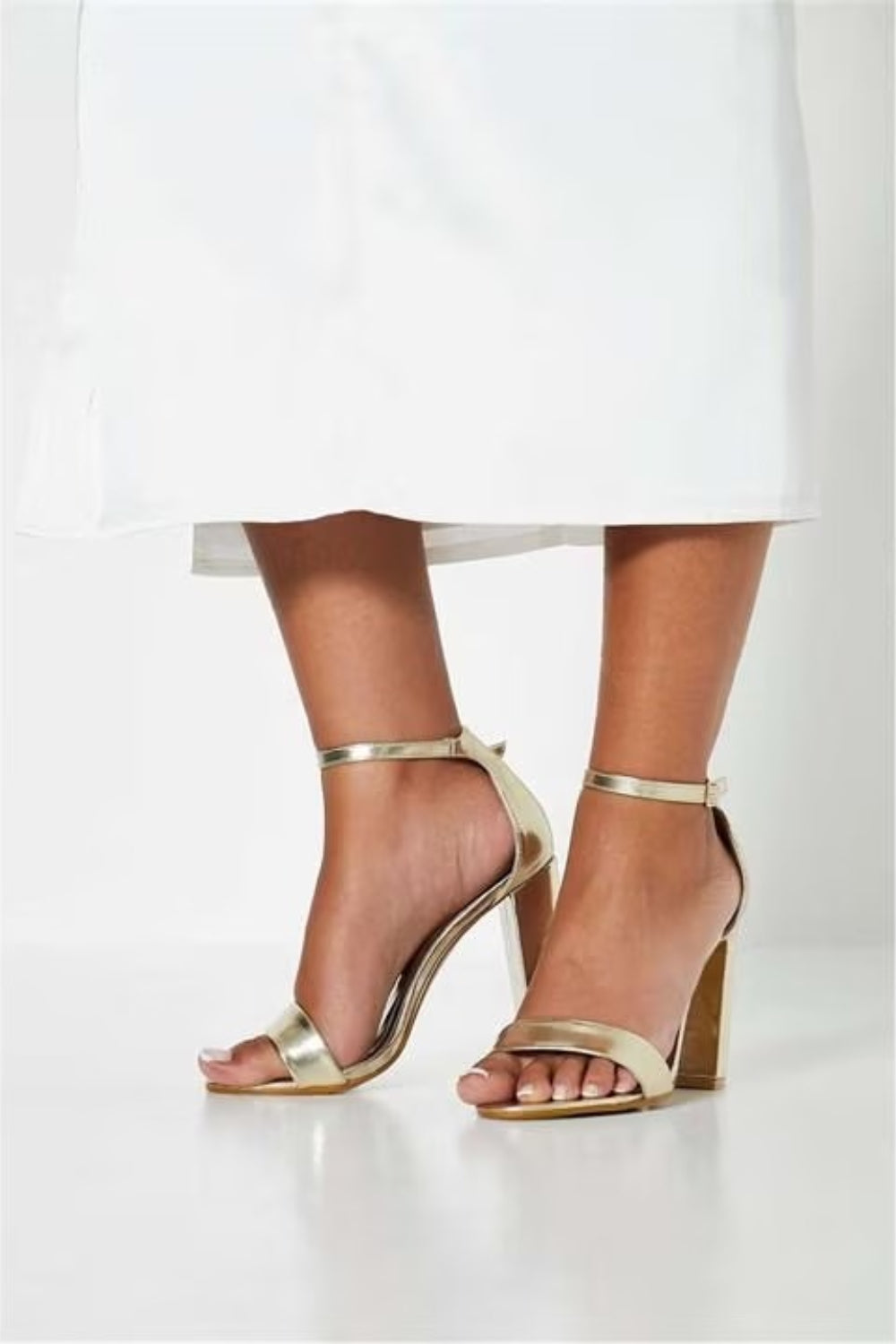 AJVANI high Heel Strappy Metallic Barely There Sandals Shoes Size 6 39 Rose  Gold: Amazon.co.uk: Fashion