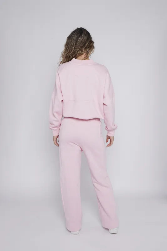 Pink Oversized Bomber Style Fleece Zipper jacket & Jogger  Co-ord
