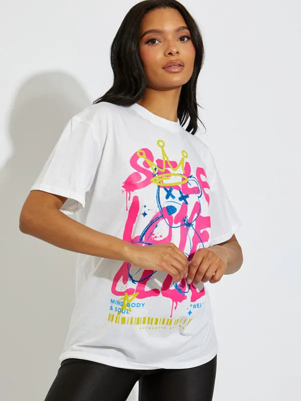 Self Love Club Graphic T-Shirt - Black or White